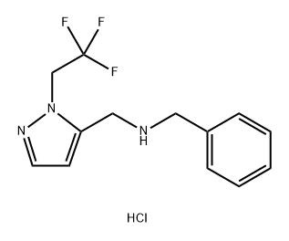 benzyl{[1-(2,2,2-trifluoroethyl)-1H-pyrazol-5-yl]methyl}amine Structure