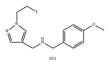 1-[1-(2-fluoroethyl)-1H-pyrazol-4-yl]-N-(4-methoxybenzyl)methanamine,1856059-14-7,结构式