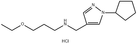 (1-cyclopentyl-1H-pyrazol-4-yl)methyl](3-ethoxypropyl)amine Structure