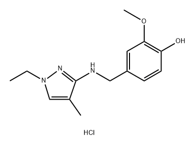 4-{[(1-ethyl-4-methyl-1H-pyrazol-3-yl)amino]methyl}-2-methoxyphenol Structure