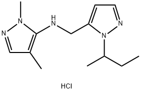 N-[(1-sec-butyl-1H-pyrazol-5-yl)methyl]-1,4-dimethyl-1H-pyrazol-5-amine,1856060-13-3,结构式