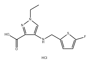 1-ethyl-4-{[(5-fluoro-2-thienyl)methyl]amino}-1H-pyrazole-3-carboxylic acid Structure