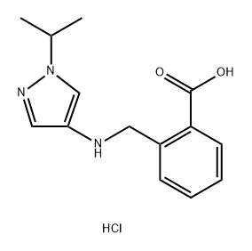 2-{[(1-isopropyl-1H-pyrazol-4-yl)amino]methyl}benzoic acid Structure