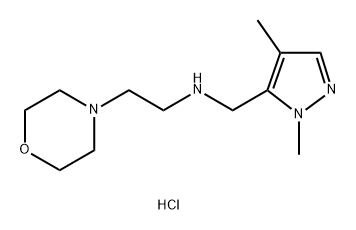 (1,4-dimethyl-1H-pyrazol-5-yl)methyl](2-morpholin-4-ylethyl)amine Struktur