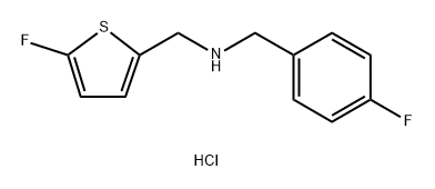 1-(4-fluorophenyl)-N-[(5-fluoro-2-thienyl)methyl]methanamine 结构式