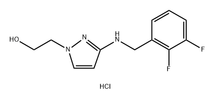 2-{3-[(2,3-difluorobenzyl)amino]-1H-pyrazol-1-yl}ethanol 结构式