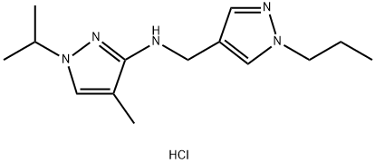 1-isopropyl-4-methyl-N-[(1-propyl-1H-pyrazol-4-yl)methyl]-1H-pyrazol-3-amine Structure