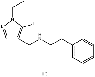 (1-ethyl-5-fluoro-1H-pyrazol-4-yl)methyl](2-phenylethyl)amine Struktur