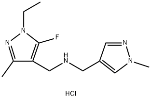 1-(1-ethyl-5-fluoro-3-methyl-1H-pyrazol-4-yl)-N-[(1-methyl-1H-pyrazol-4-yl)methyl]methanamine Structure