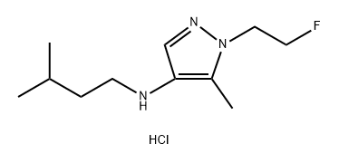 1-(2-fluoroethyl)-5-methyl-N-(3-methylbutyl)-1H-pyrazol-4-amine 结构式