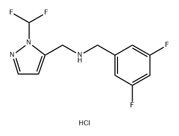 (3,5-difluorobenzyl){[1-(difluoromethyl)-1H-pyrazol-5-yl]methyl}amine 结构式