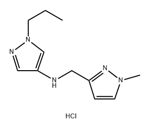 N-[(1-methyl-1H-pyrazol-3-yl)methyl]-1-propyl-1H-pyrazol-4-amine,1856076-85-1,结构式