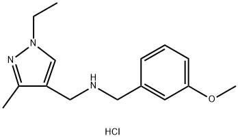 1-(1-ethyl-3-methyl-1H-pyrazol-4-yl)-N-(3-methoxybenzyl)methanamine Structure