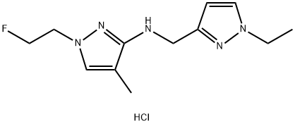 N-[(1-ethyl-1H-pyrazol-3-yl)methyl]-1-(2-fluoroethyl)-4-methyl-1H-pyrazol-3-amine Structure