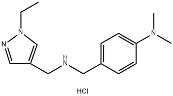 4-({[(1-ethyl-1H-pyrazol-4-yl)methyl]amino}methyl)-N,N-dimethylaniline,1856078-09-5,结构式