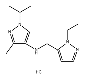 N-[(1-ethyl-1H-pyrazol-5-yl)methyl]-1-isopropyl-3-methyl-1H-pyrazol-4-amine,1856080-16-4,结构式