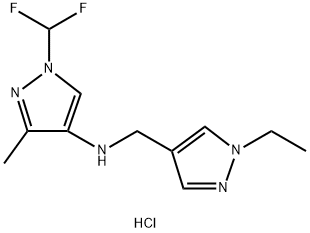 1-(difluoromethyl)-N-[(1-ethyl-1H-pyrazol-4-yl)methyl]-3-methyl-1H-pyrazol-4-amine Structure