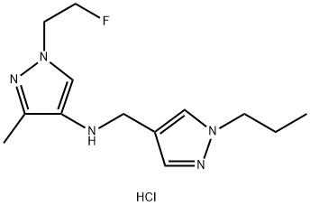 1-(2-fluoroethyl)-3-methyl-N-[(1-propyl-1H-pyrazol-4-yl)methyl]-1H-pyrazol-4-amine,1856081-82-7,结构式