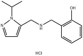 2-({[(1-isopropyl-1H-pyrazol-5-yl)methyl]amino}methyl)phenol Struktur