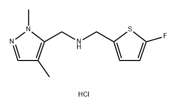 1-(1,4-dimethyl-1H-pyrazol-5-yl)-N-[(5-fluoro-2-thienyl)methyl]methanamine Structure