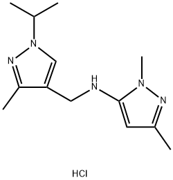 N-[(1-isopropyl-3-methyl-1H-pyrazol-4-yl)methyl]-1,3-dimethyl-1H-pyrazol-5-amine 化学構造式