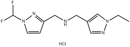 1-[1-(difluoromethyl)-1H-pyrazol-3-yl]-N-[(1-ethyl-1H-pyrazol-4-yl)methyl]methanamine Structure