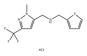 1-[1-methyl-3-(trifluoromethyl)-1H-pyrazol-5-yl]-N-(2-thienylmethyl)methanamine Struktur