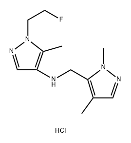 N-[(1,4-dimethyl-1H-pyrazol-5-yl)methyl]-1-(2-fluoroethyl)-5-methyl-1H-pyrazol-4-amine 结构式