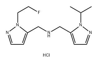 1-[1-(2-fluoroethyl)-1H-pyrazol-5-yl]-N-[(1-isopropyl-1H-pyrazol-5-yl)methyl]methanamine Struktur