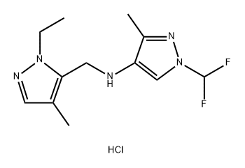 1-(difluoromethyl)-N-[(1-ethyl-4-methyl-1H-pyrazol-5-yl)methyl]-3-methyl-1H-pyrazol-4-amine Structure