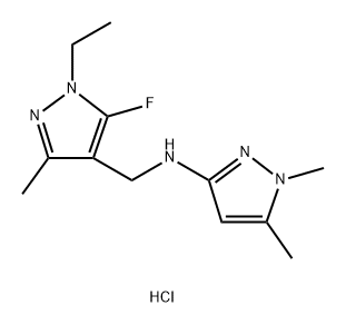 N-[(1-ethyl-5-fluoro-3-methyl-1H-pyrazol-4-yl)methyl]-1,5-dimethyl-1H-pyrazol-3-amine,1856091-64-9,结构式