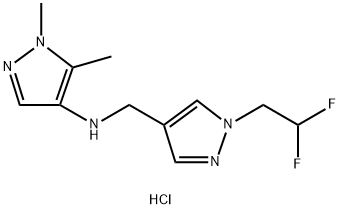 N-{[1-(2,2-difluoroethyl)-1H-pyrazol-4-yl]methyl}-1,5-dimethyl-1H-pyrazol-4-amine Structure