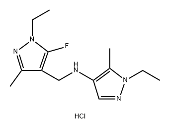 1-ethyl-N-[(1-ethyl-5-fluoro-3-methyl-1H-pyrazol-4-yl)methyl]-5-methyl-1H-pyrazol-4-amine Structure