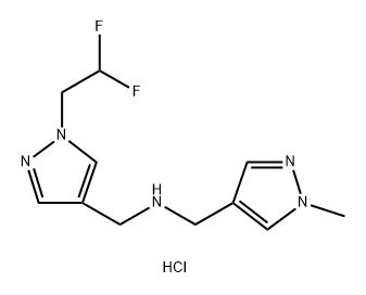 1-[1-(2,2-difluoroethyl)-1H-pyrazol-4-yl]-N-[(1-methyl-1H-pyrazol-4-yl)methyl]methanamine Structure