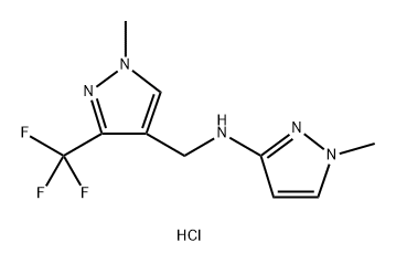 1-methyl-N-{[1-methyl-3-(trifluoromethyl)-1H-pyrazol-4-yl]methyl}-1H-pyrazol-3-amine,1856094-24-0,结构式