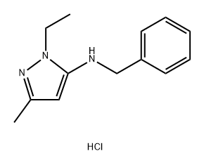 N-benzyl-1-ethyl-3-methyl-1H-pyrazol-5-amine 结构式