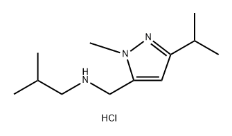 isobutyl[(3-isopropyl-1-methyl-1H-pyrazol-5-yl)methyl]amine 化学構造式