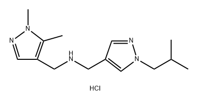 1-(1,5-dimethyl-1H-pyrazol-4-yl)-N-[(1-isobutyl-1H-pyrazol-4-yl)methyl]methanamine Structure