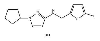1-cyclopentyl-N-[(5-fluoro-2-thienyl)methyl]-1H-pyrazol-3-amine 结构式