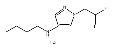 N-butyl-1-(2,2-difluoroethyl)-1H-pyrazol-4-amine 化学構造式