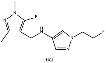 N-[(5-fluoro-1,3-dimethyl-1H-pyrazol-4-yl)methyl]-1-(2-fluoroethyl)-1H-pyrazol-4-amine Structure