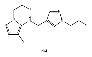 1-(2-fluoroethyl)-4-methyl-N-[(1-propyl-1H-pyrazol-4-yl)methyl]-1H-pyrazol-5-amine 结构式