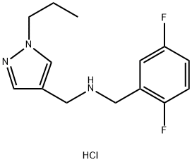 1-(2,5-difluorophenyl)-N-[(1-propyl-1H-pyrazol-4-yl)methyl]methanamine Structure