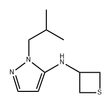 1-(2-methylpropyl)-N-(thietan-3-yl)-1H-pyrazol-5-amine Struktur