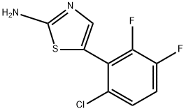 5-(6-chloro-2,3-difluorophenyl)thiazol-2-amine 化学構造式