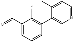 2-fluoro-3-(4-methylpyridin-3-yl)benzaldehyde 结构式