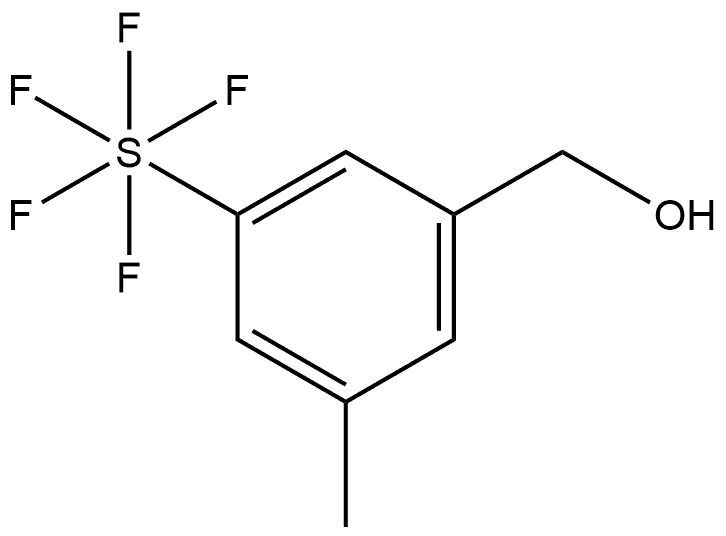 (3-甲基-5-(五氟-Λ6-硫烷基)苯基)甲醇 结构式