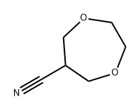 1,4-dioxepane-6-carbonitrile 化学構造式