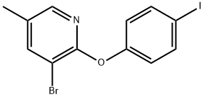 3-Bromo-2-(4-iodophenoxy)-5-methylpyridine Structure