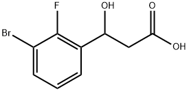 3-(3-bromo-2-fluorophenyl)-3-hydroxypropanoic acid Structure